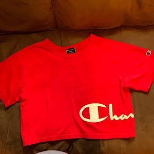 red champion crop top. size small